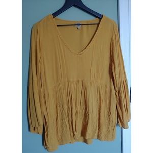 Size XL Yellow Blouse True Craft